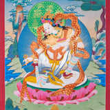 Vajrasattva Shakti Thangka Painting - HimalayasShop