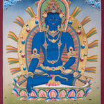 Five Buddha Newari Thangka Painting - Himalayas Shop