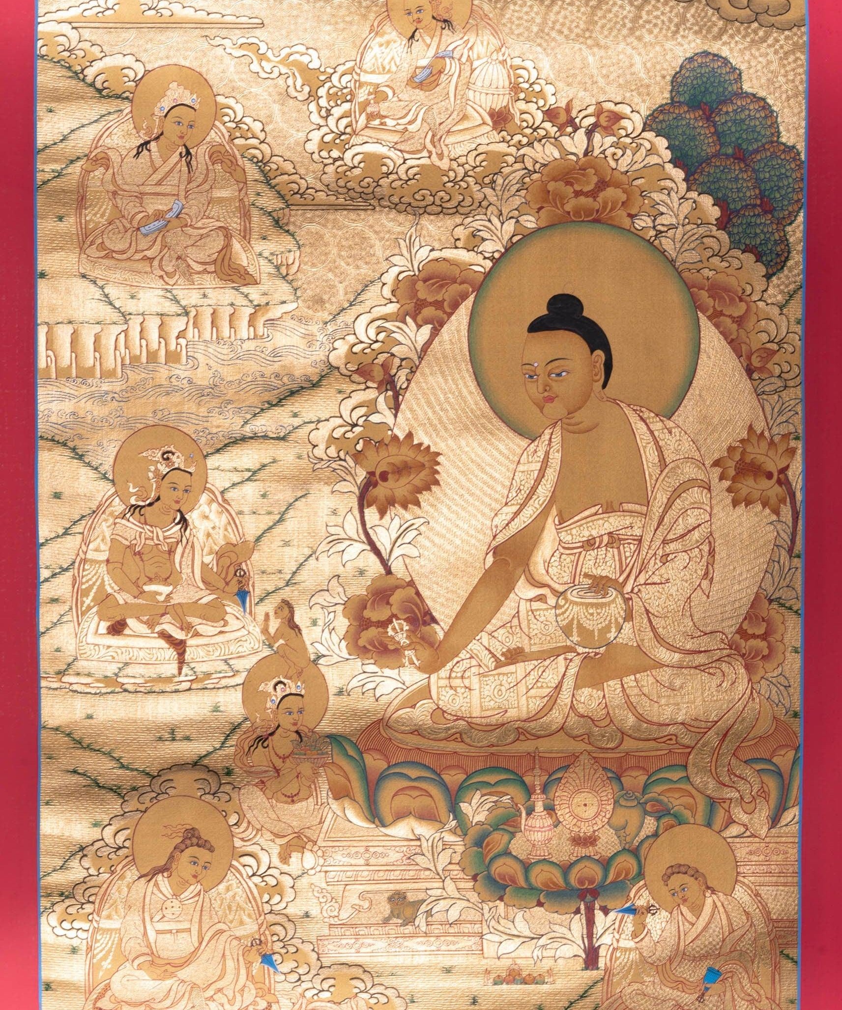 Guru Set Buddhist Painting - Thangka - Himalayas Shop