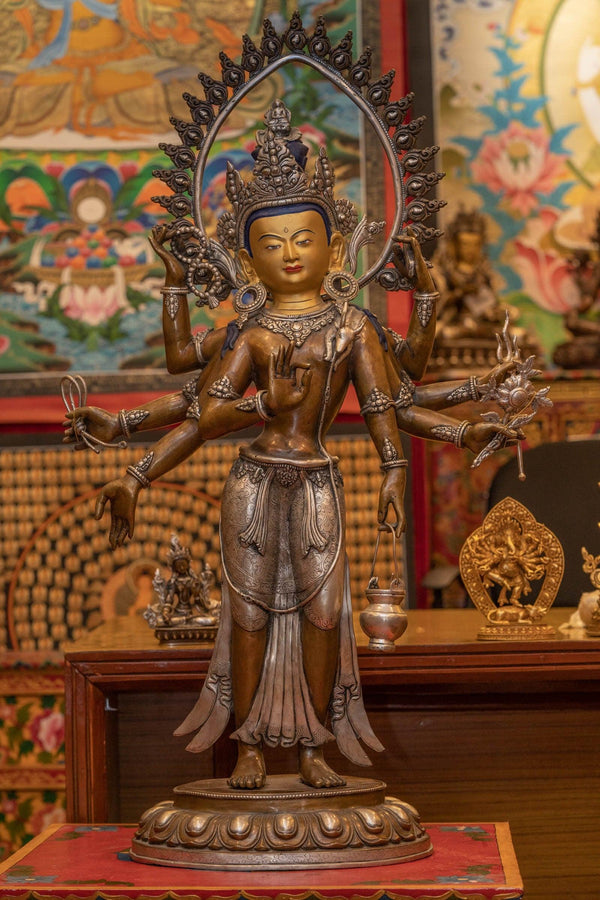 Lokeshwor Statue large size gold and silver plated