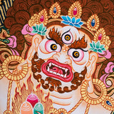 White Mahakala Thangka Painting
