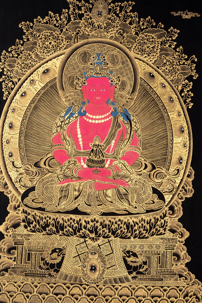 Amitayus Buddha Thangka Painting
