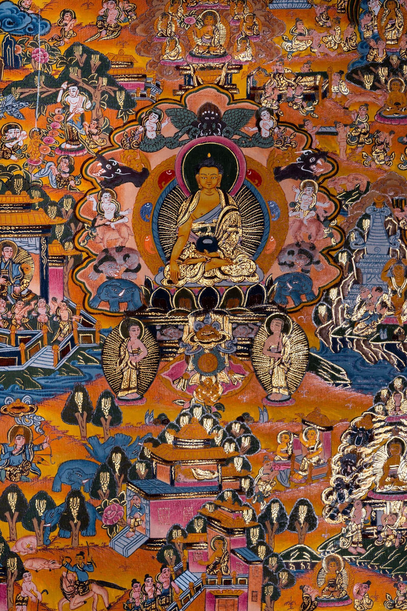Thangka of Buddha Life - Himalayas Shop