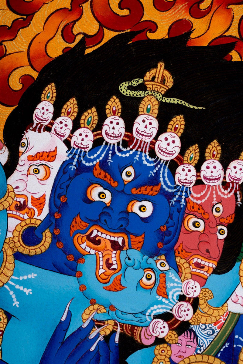 Wrathful deity - Vajrakilaya Thangka Painting