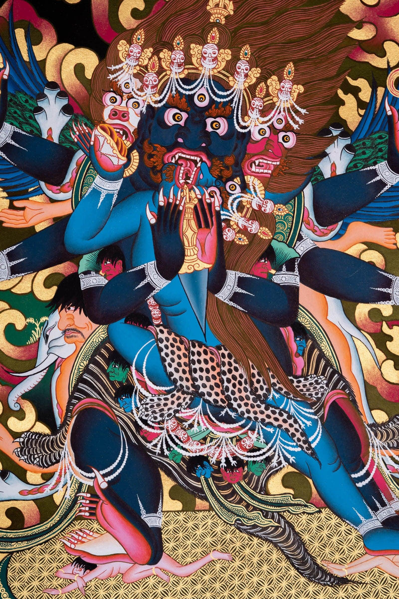 Vajrakilaya Thangka Painting - Wrathful deity