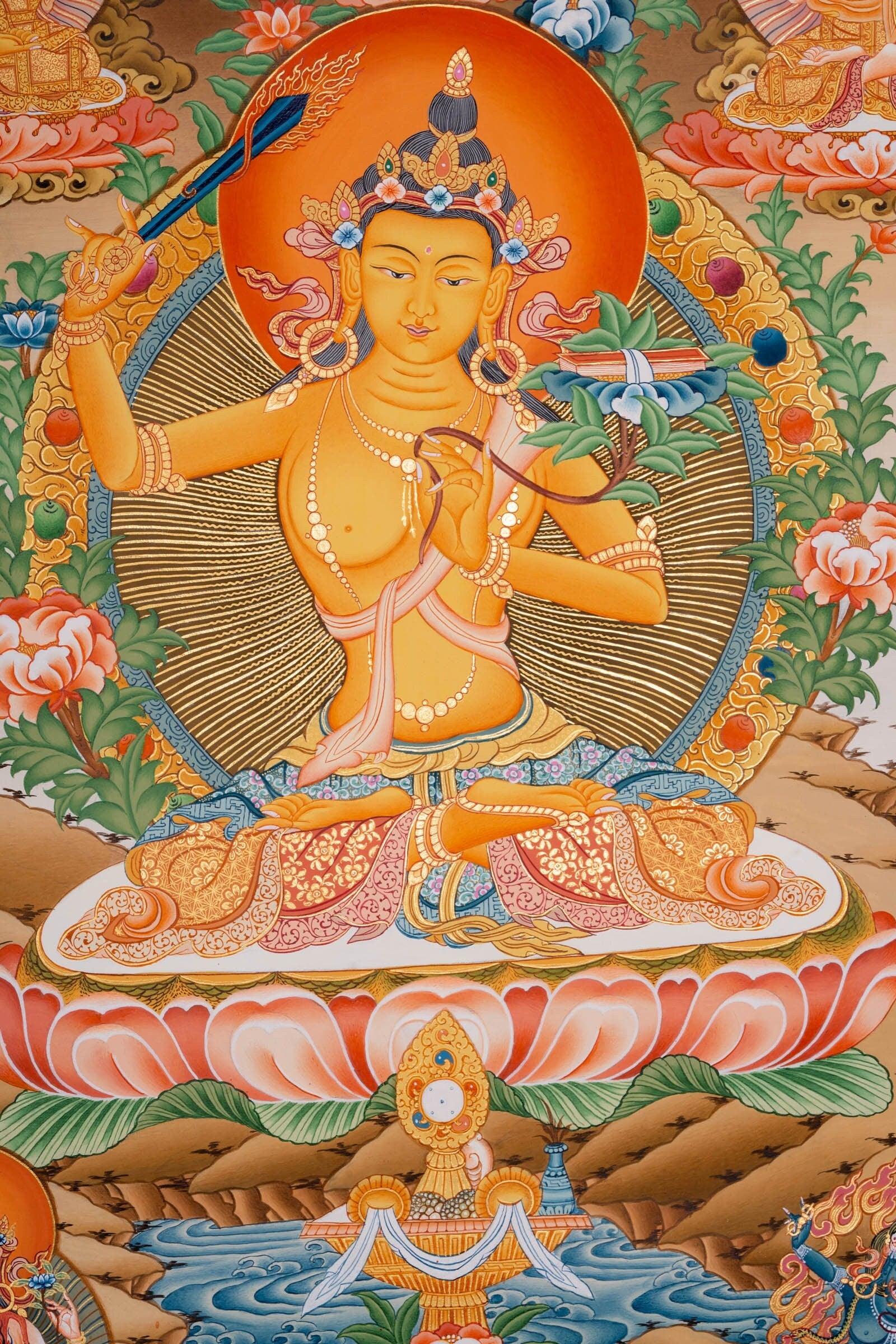 Manjushri Thangka Painting