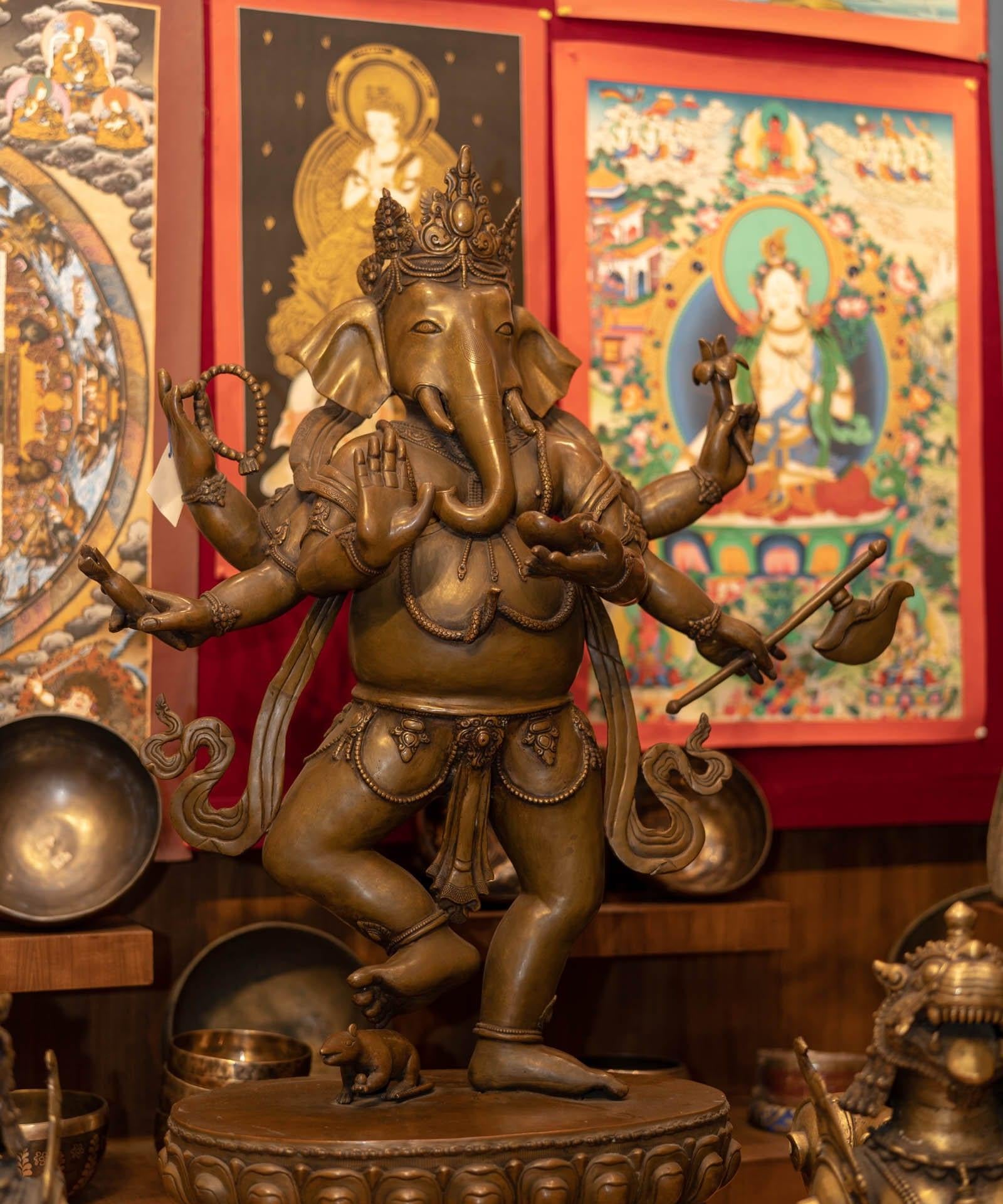 Standing 6 hand Ganesh statue large size special collection piece.
