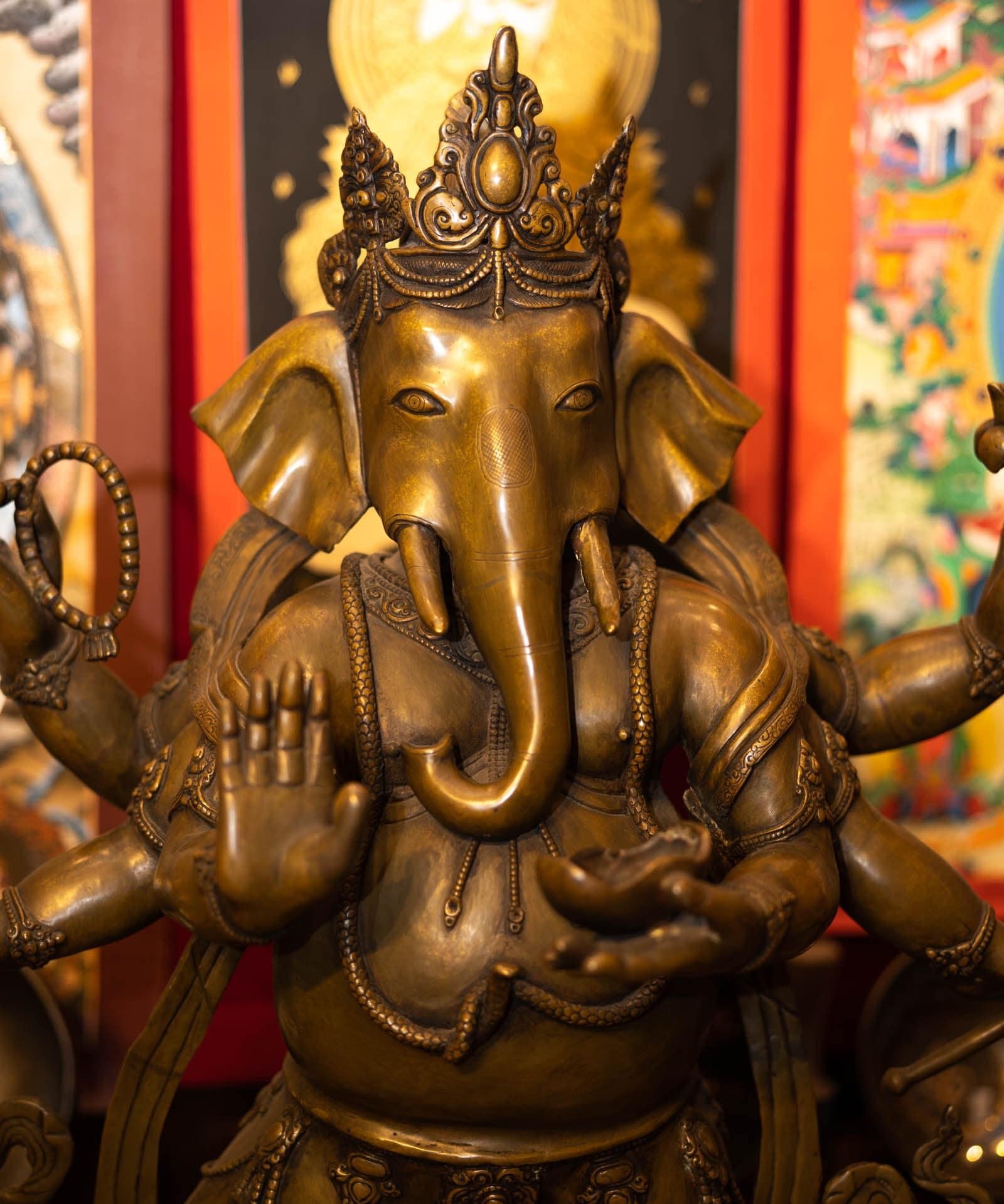 Standing 6 hand Ganesh statue large size special collection piece.