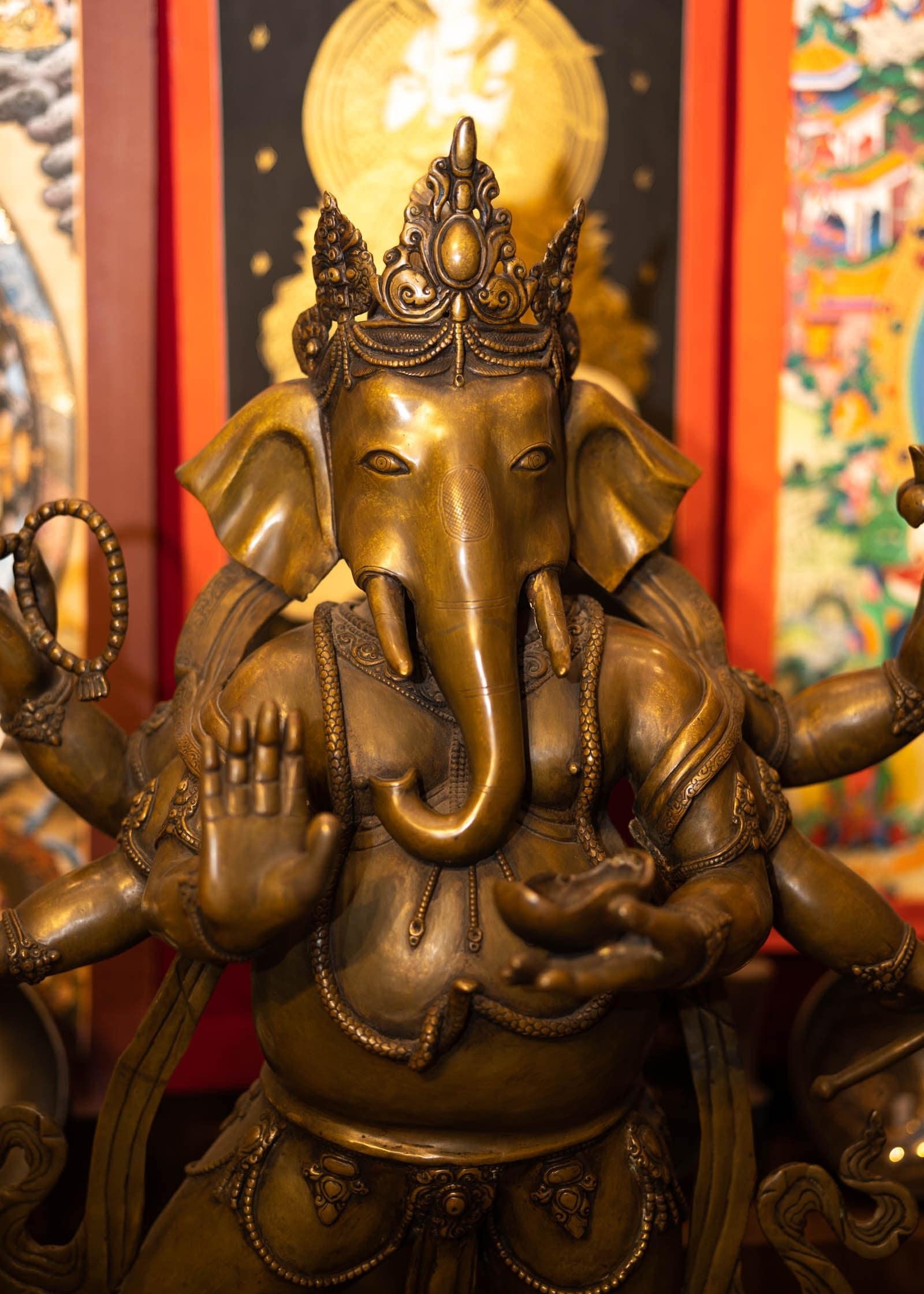 Standing 6 hand Ganesh statue large size special collection piece.