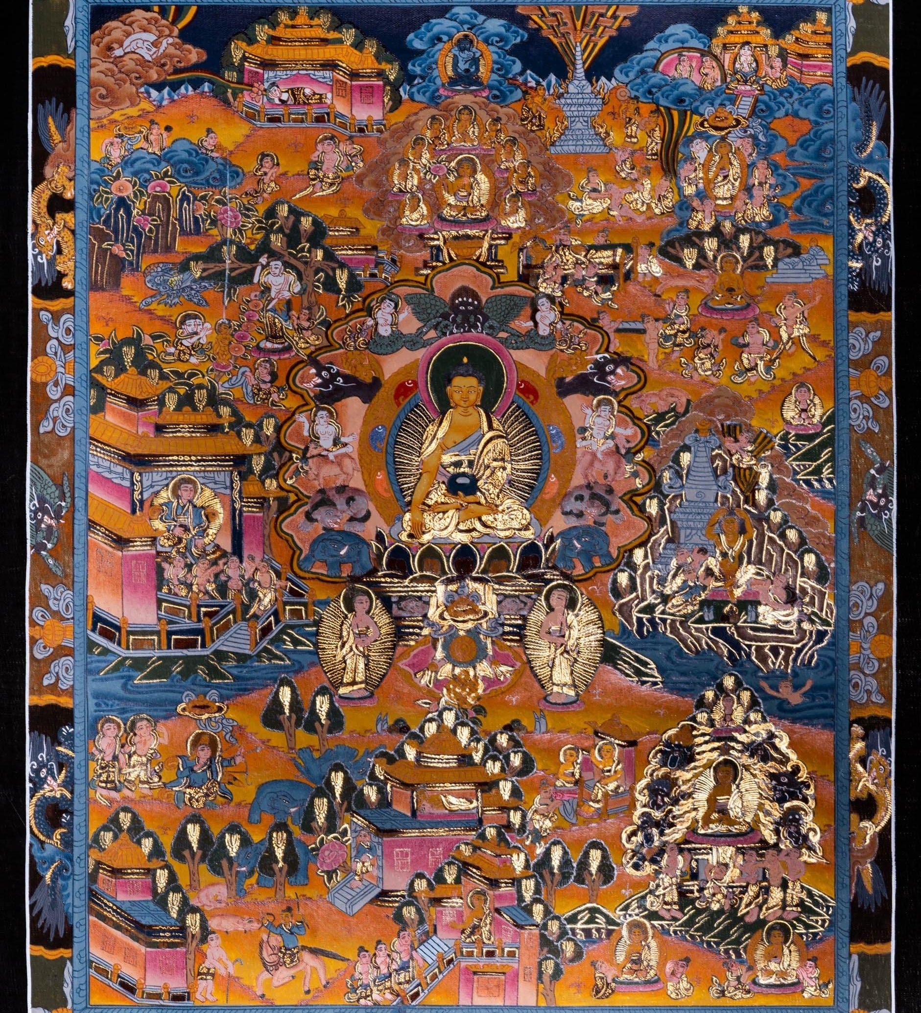 Buddha Life Thangka Painting