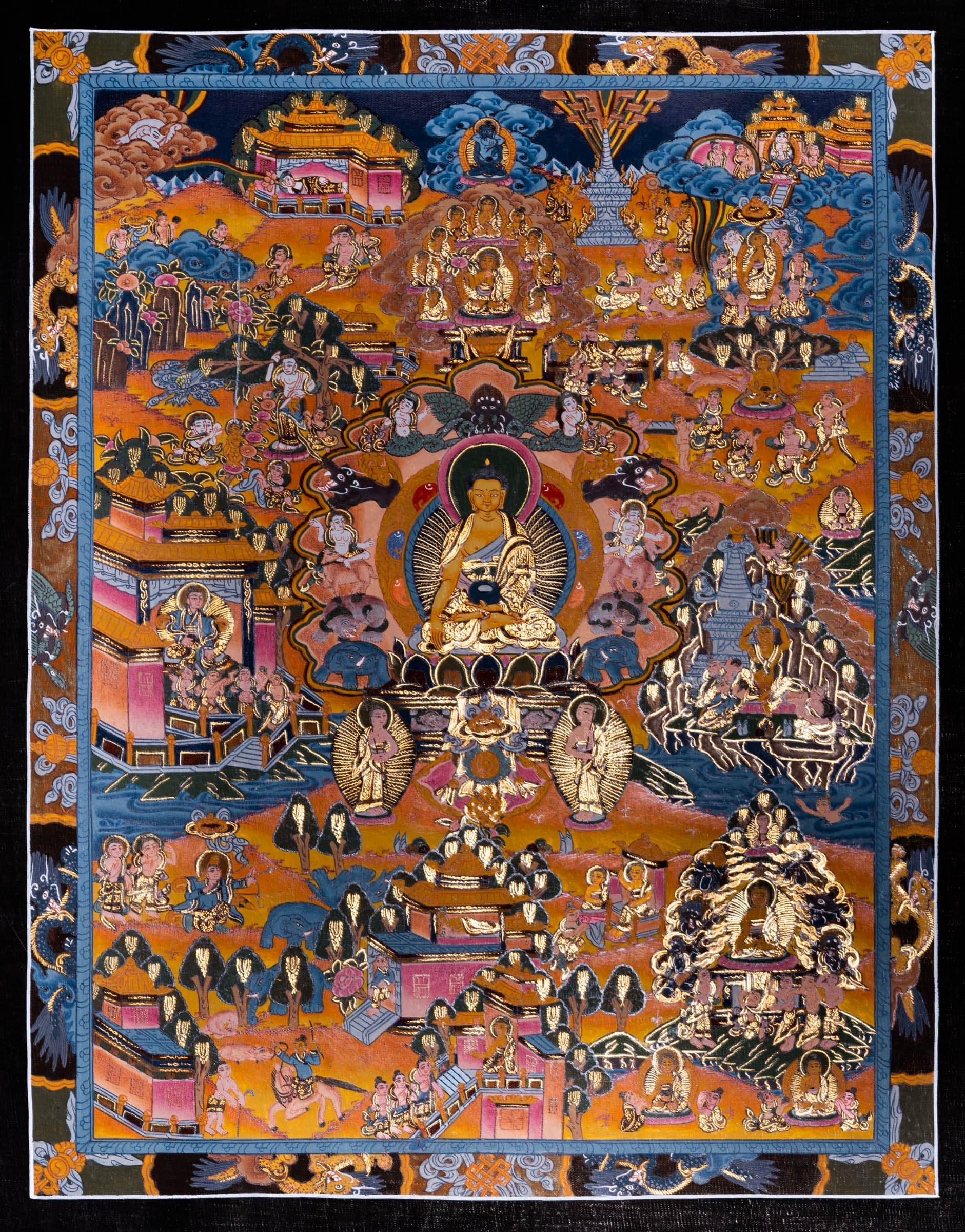 Buddha Life Thangka Painting