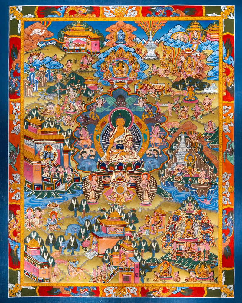Thangka of Buddha Life - Himalayas Shop