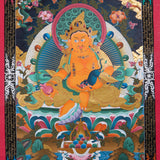 Zambala for prosperity- High Quality Thangka