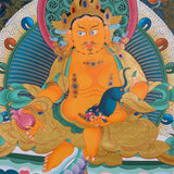 Zambala for prosperity- High Quality Thangka