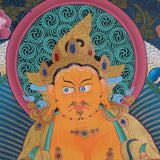 Zambala for prosperity- High Quality Thangka