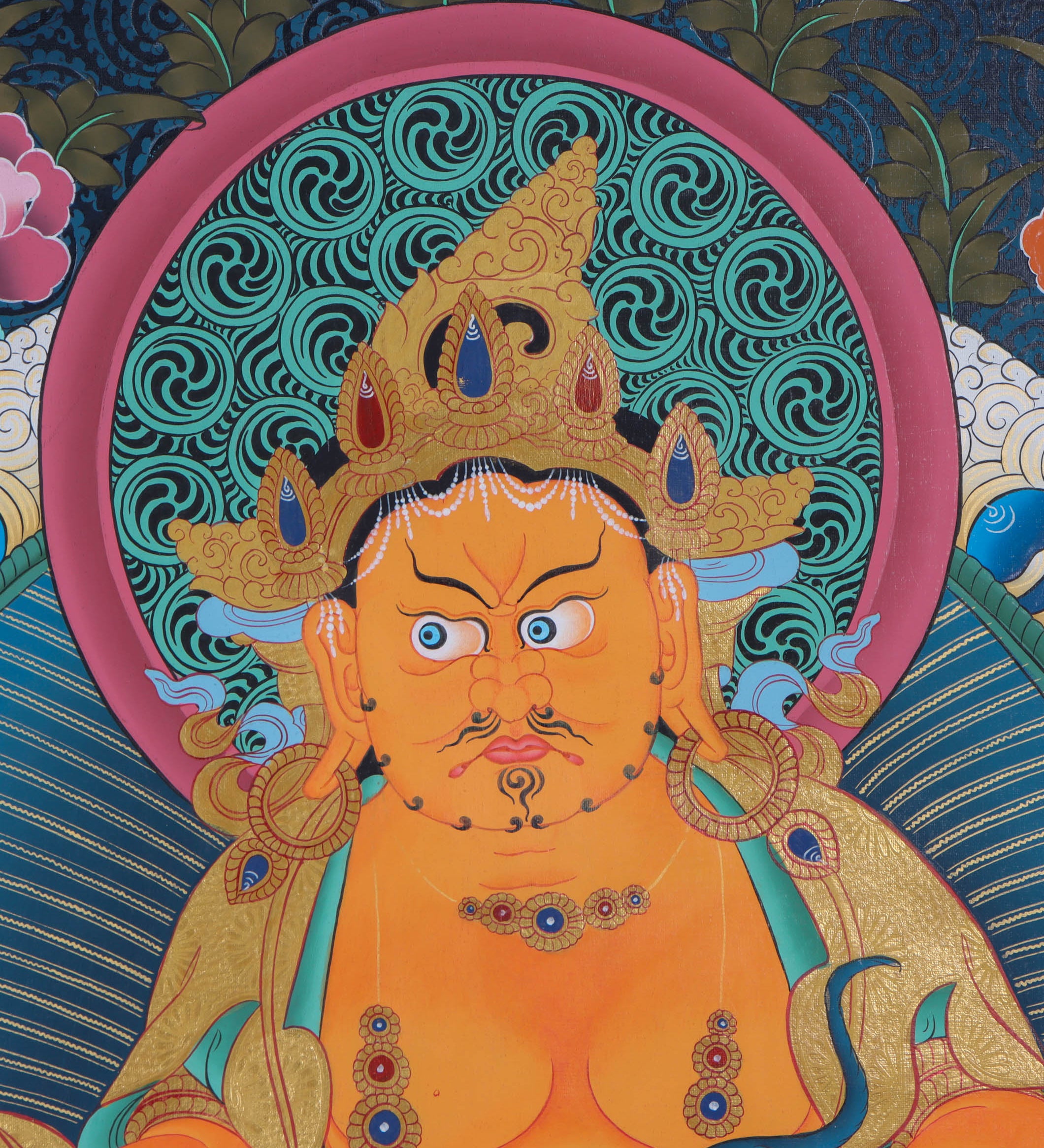 Zambala for prosperity- High Quality Thangka
