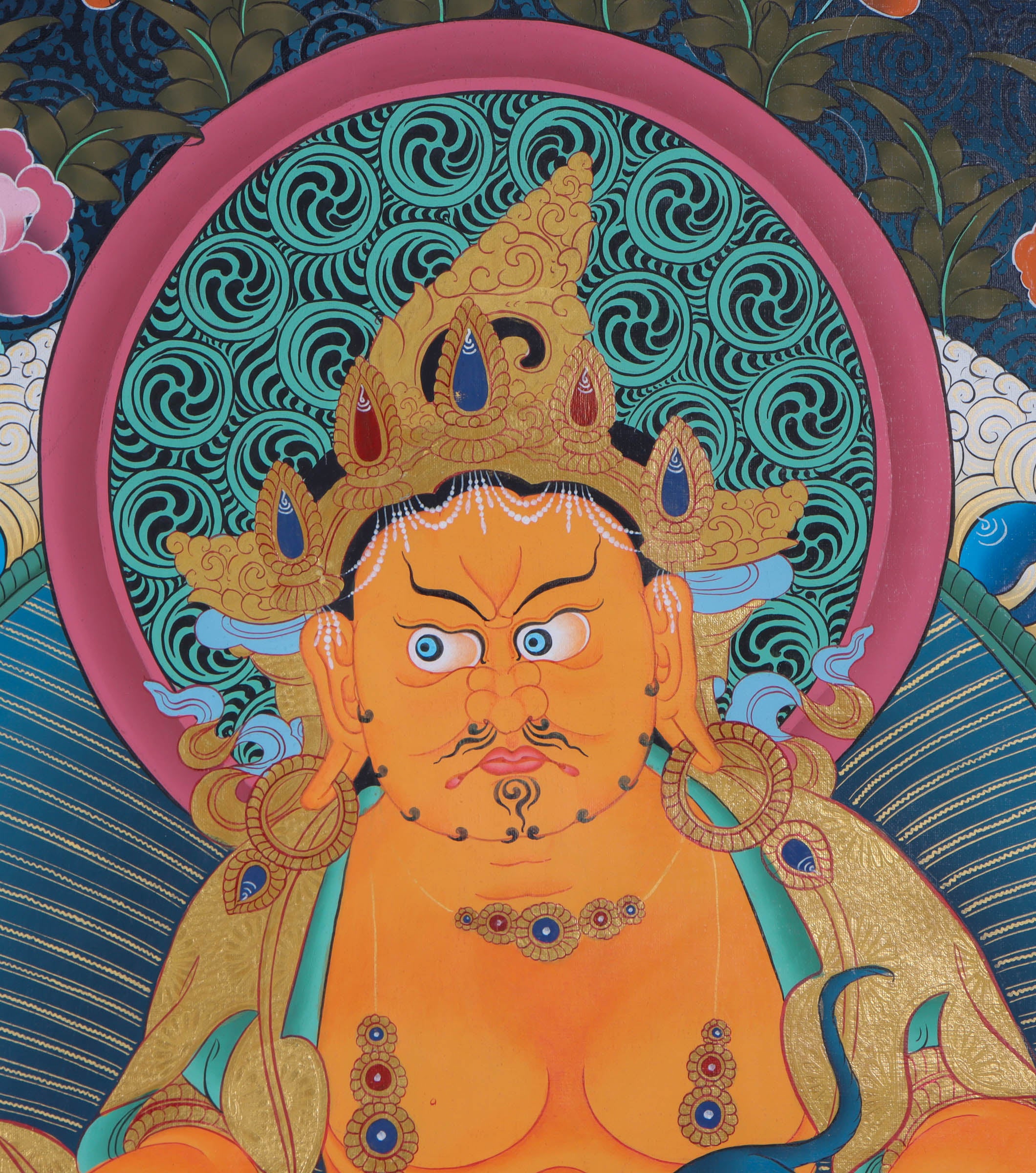 Zambala for prosperity- High Quality Thangka