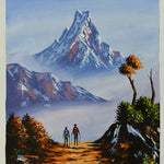 Handmade painting of Mount Fishtail, Pokhara - Himalayas Shop