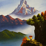 Himalayas Original painting of Mount Machhapuchhre - Himalayas Shop