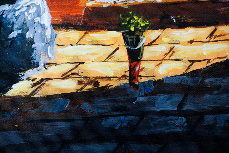 Oil Painting of Ghandruk with Annapurna Range scenerio - Himalayas Shop