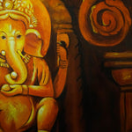 Oil painting of Lord Ganesh - Himalayas Shop