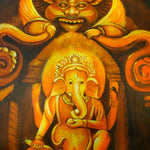 Oil painting of Lord Ganesh - Himalayas Shop