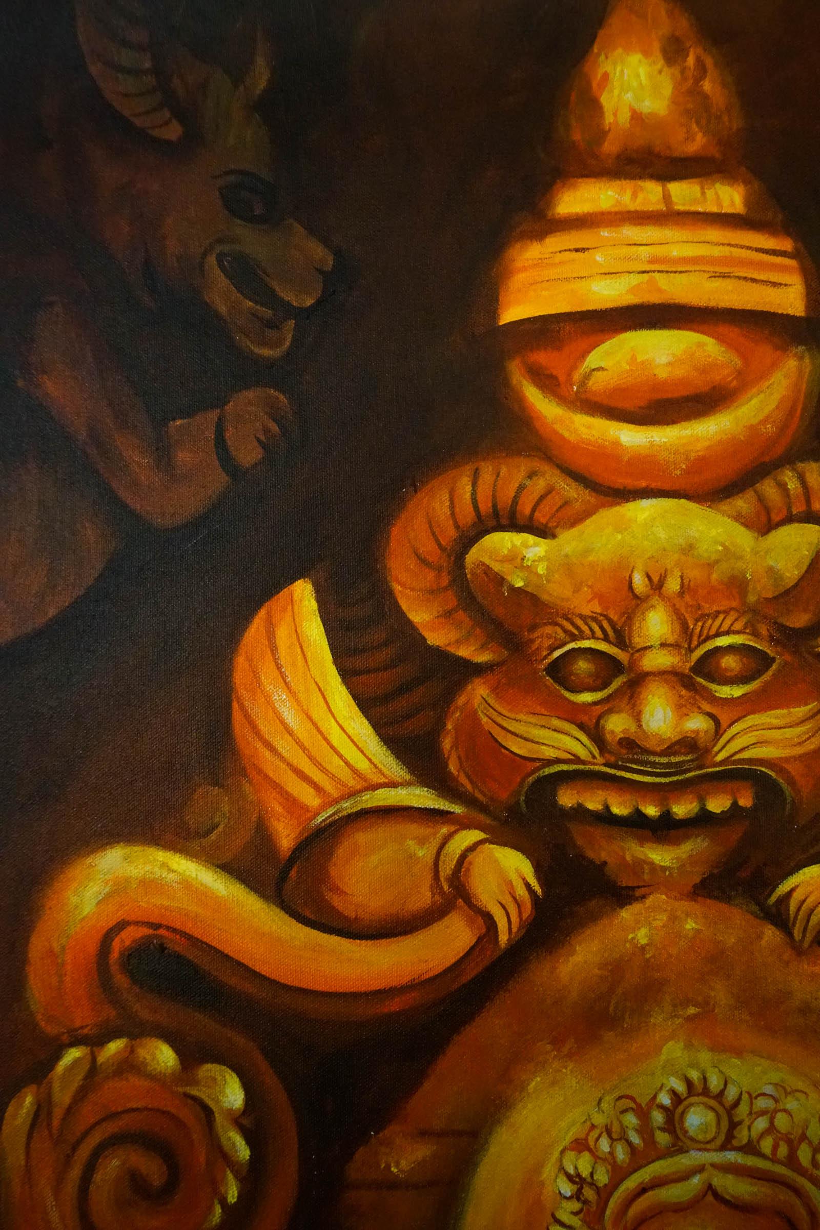 Oil painting of Lord Ganesh - Himalayas Shop