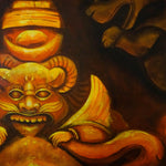 Oil painting of Lord Ganesh - Himalayas Shop