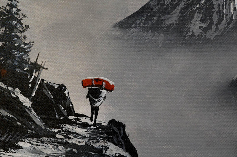 Mount Fishtail painted on canvas - Himalayas Shop