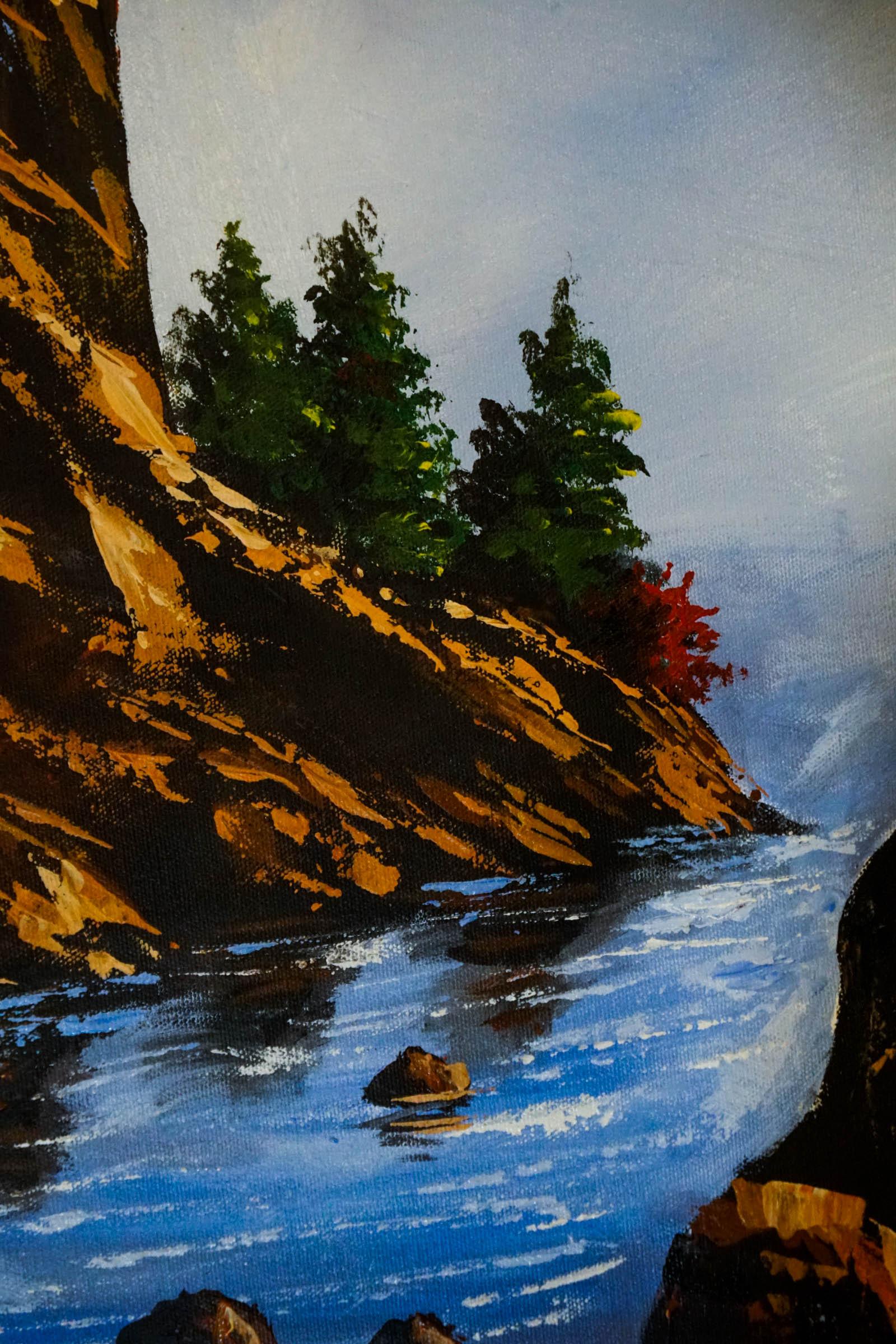 Acrylic Painting of Mountain Ama Dablam, Nepal - Himalayas Shop