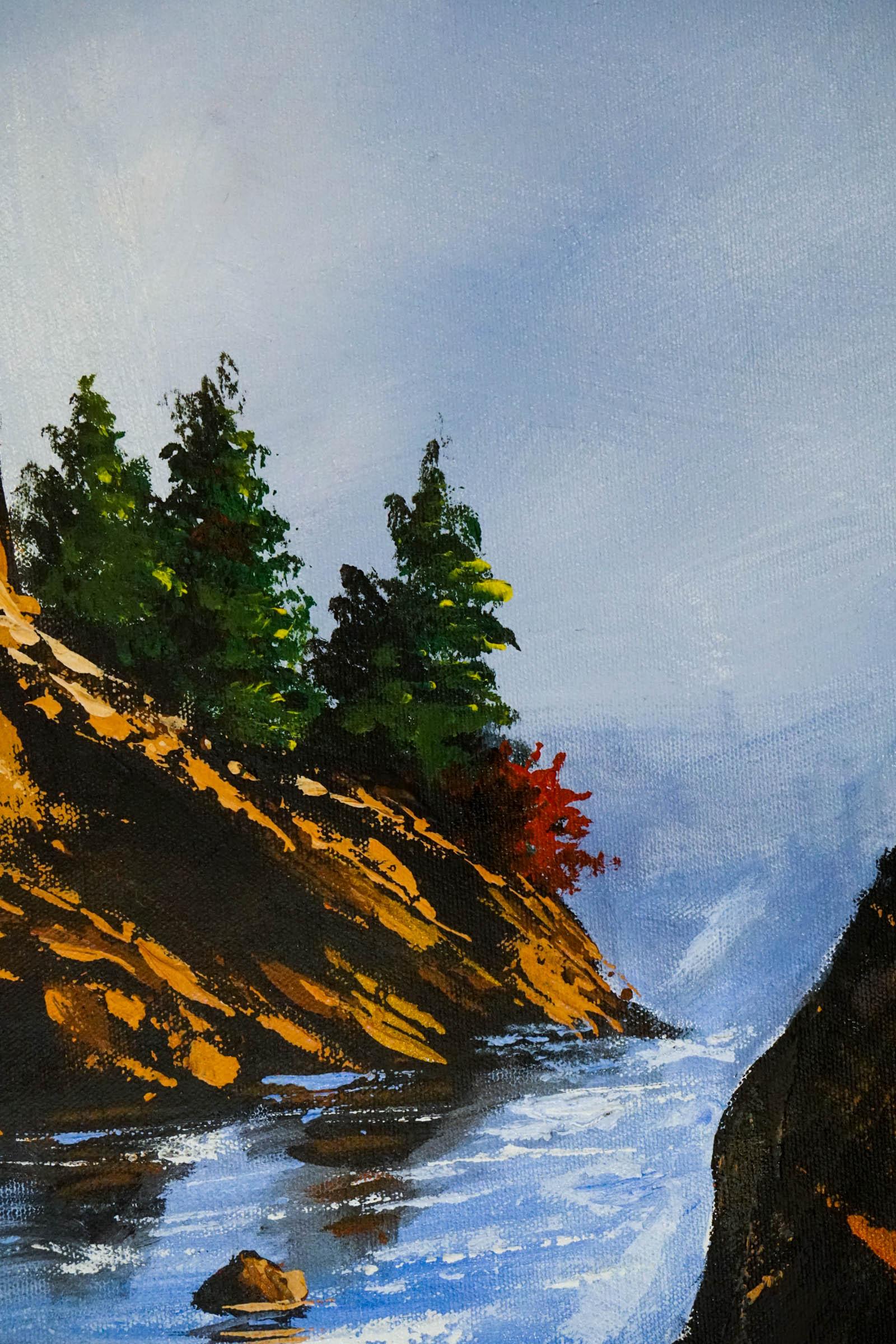 Acrylic Painting of Mountain Ama Dablam, Nepal - Himalayas Shop