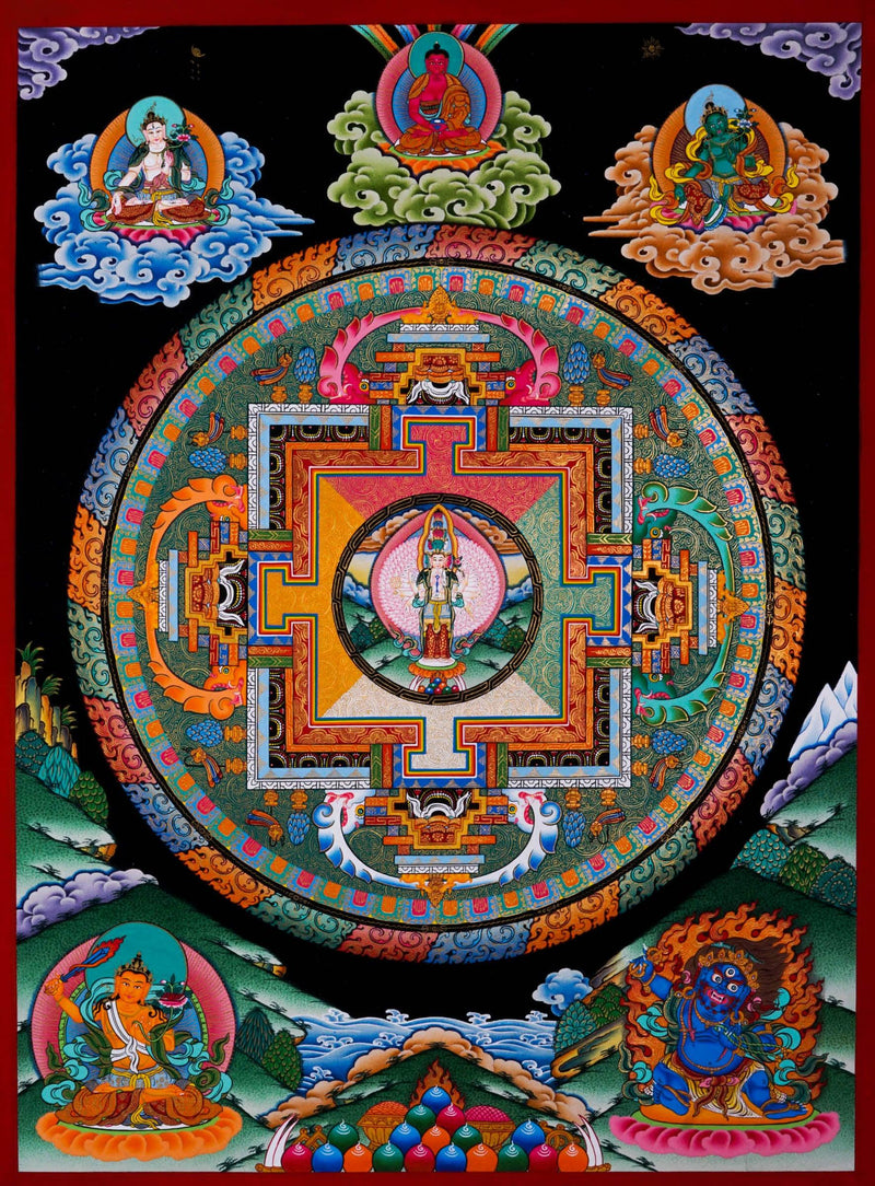 1000 Armed Avalokiteshvara Mandala - Himalayas Shop