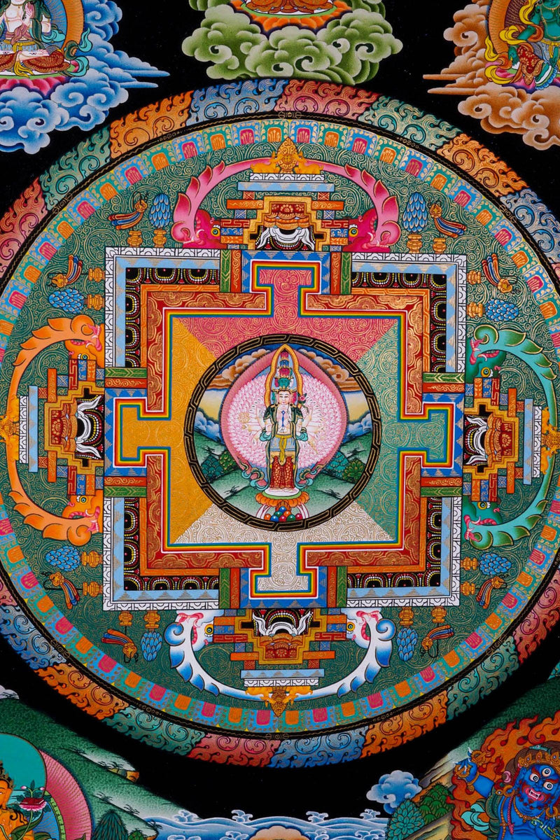 1000 Armed Avalokiteshvara Mandala - Himalayas Shop