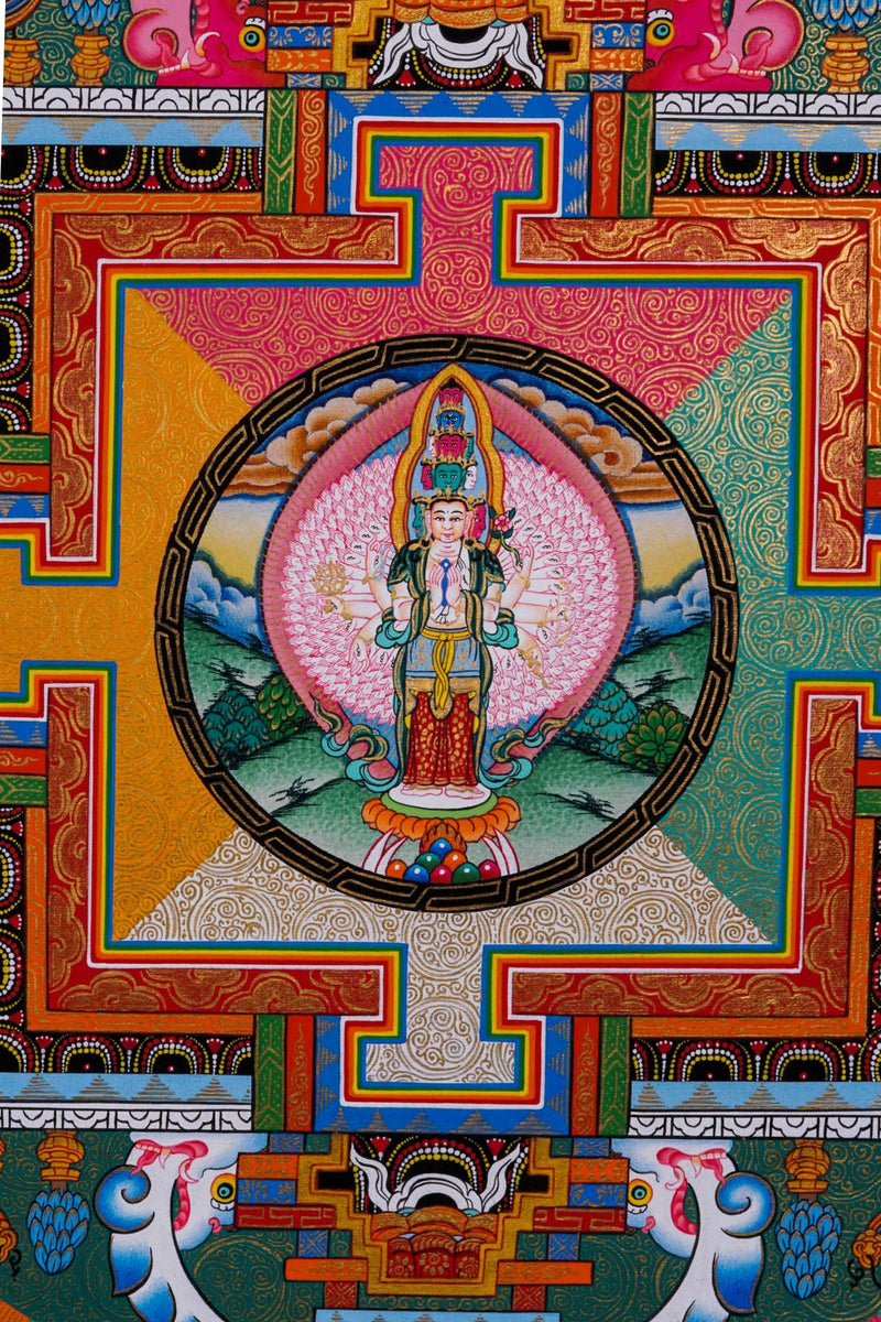 1000 Armed Avalokiteshvara Mandala - Himalayas Shop