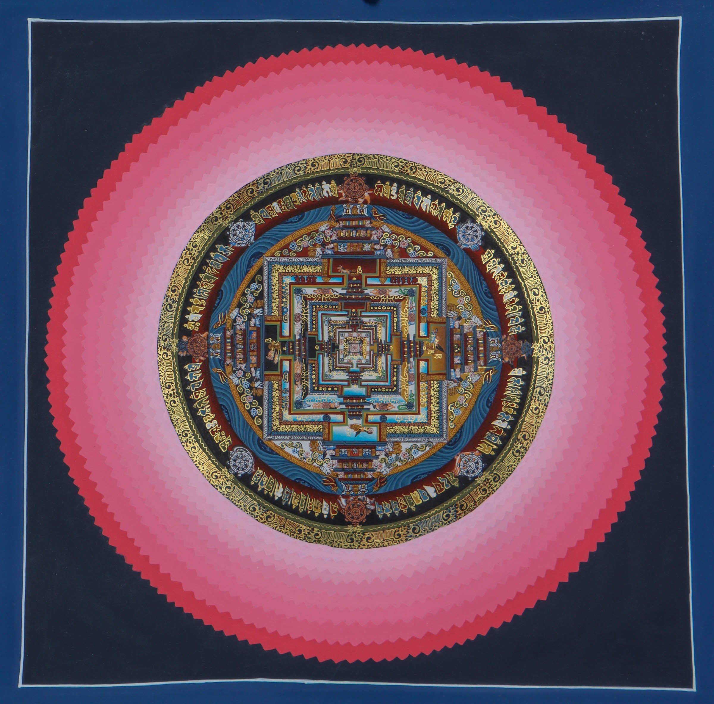 Lotus Kalachakra Mandala Thangka Painting - Himalayas Shop