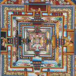 Lotus Kalachakra Mandala Thangka Painting - Himalayas Shop