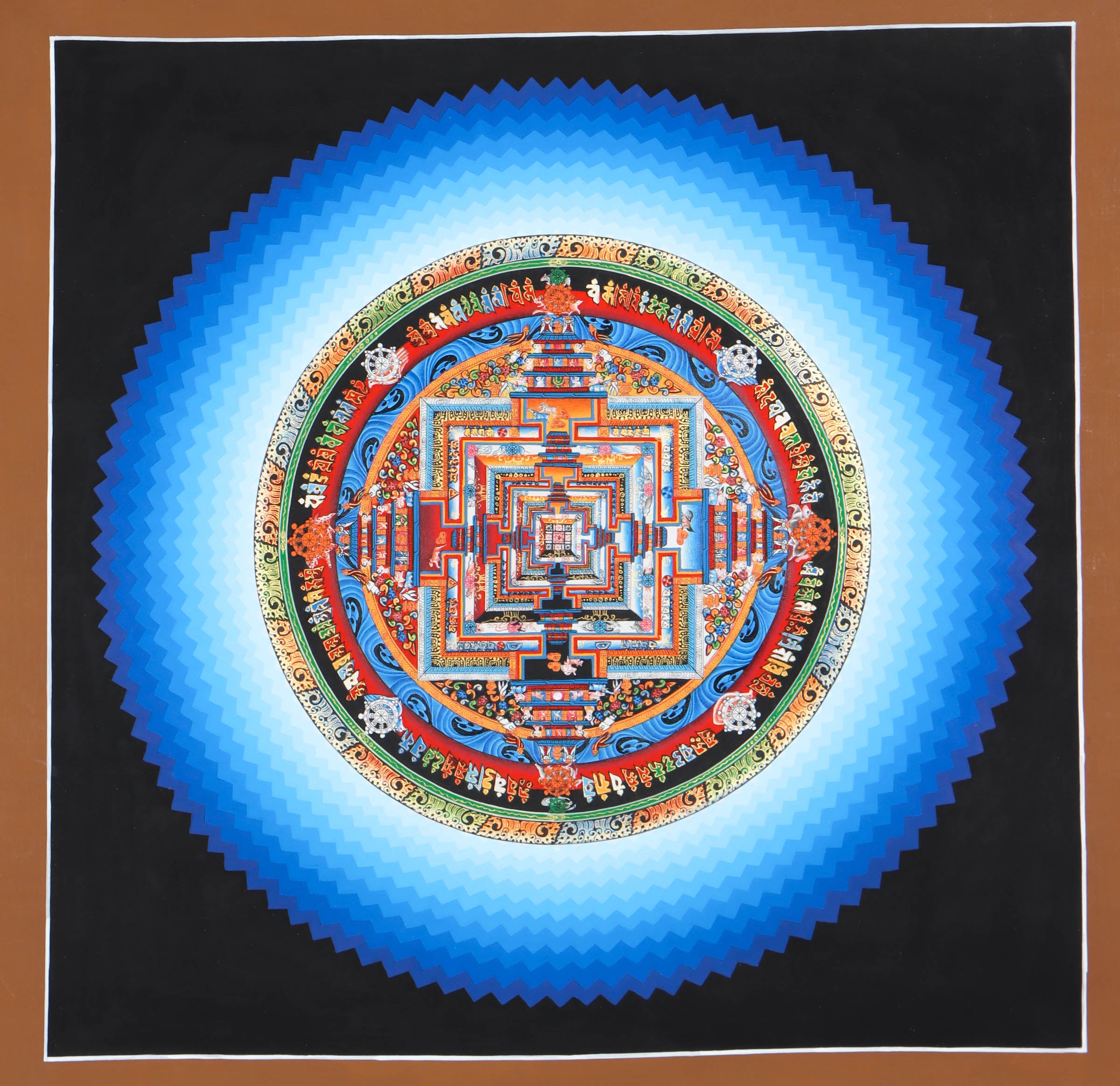 Lotus Kalachakra Mandala Thangka Painting - Himalayas Shop