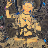 Manjushri Thangka Painting - Handpainted by skillfull artisan - Himalayas Shop