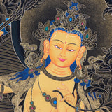 Manjushri Thangka Painting - Handpainted by skillfull artisan - Himalayas Shop