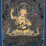 Manjushri Thangka Painting - Handpainted by skillfull artisan - Himalayas Shop