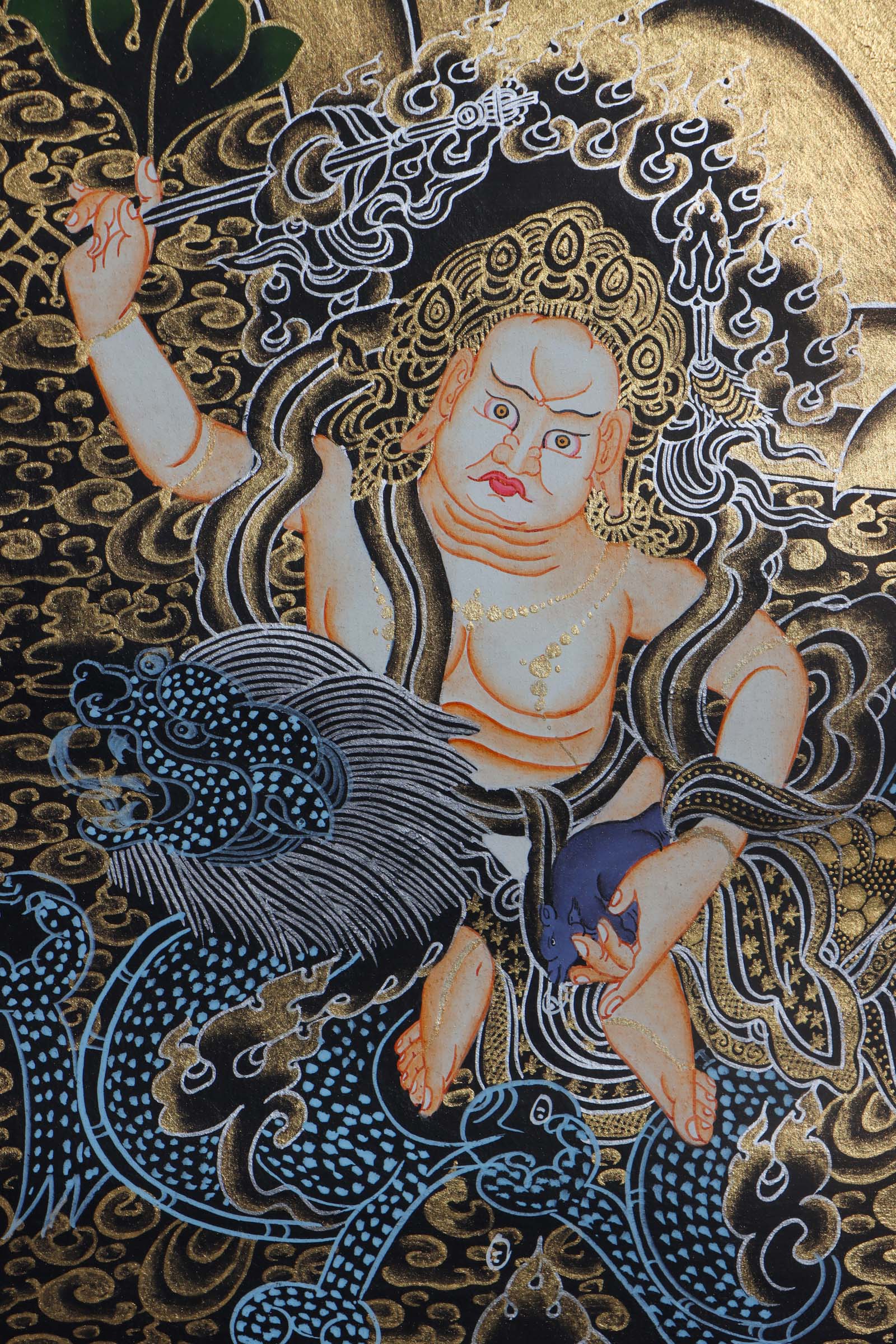 Pancha Zambala thangka art - Handpainted Thangka Painting - Himalayas Shop