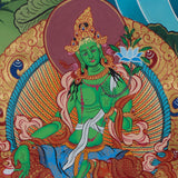 Saraswati Thangka Painting - Handpainted Thangka Art - Himalayas Shop