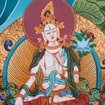 Saraswati Thangka Painting - Handpainted Thangka Art - Himalayas Shop