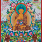 Shakyamuni Buddha Thangka Painting-5 Buddha Painting for wall hanging