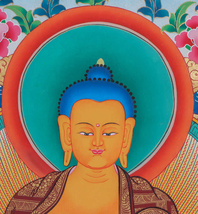 hakyamuni Buddha Thangka Painting-5 Buddha Painting for wall hanging