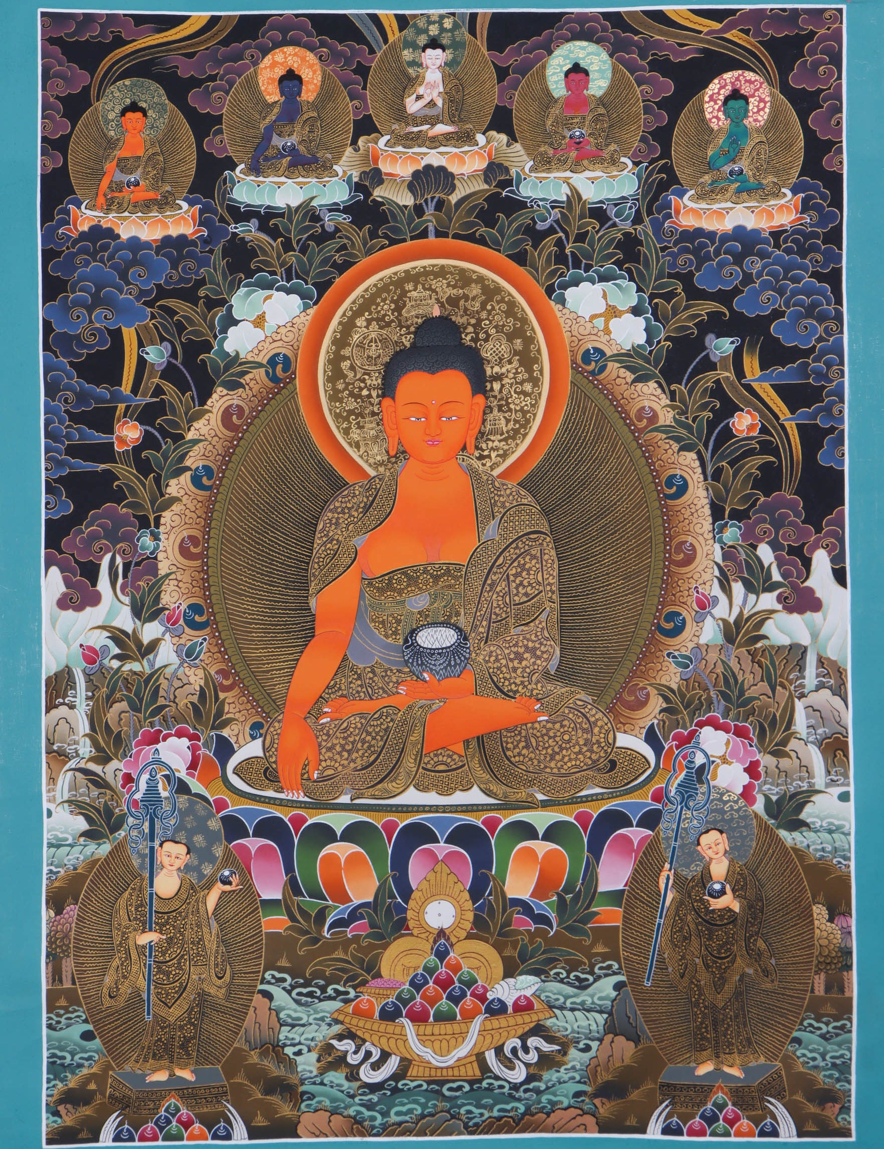 Best Shakyamuni Buddha thangka - Handpainted by skillful artisan - Himalayas Shop