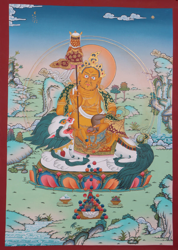 Zambala Thangka Painting - Best tibetan thangka painting - Himalayas Shop