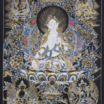 Seven Eyes Bodhisattva - White Tara thangka painting - Himalayas Shop 