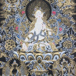 Seven Eyes Bodhisattva - White Tara thangka painting - Himalayas Shop 