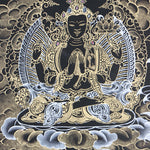 Seven Eyes Bodhisattva - White Tara thangka painting - Himalayas Shop 